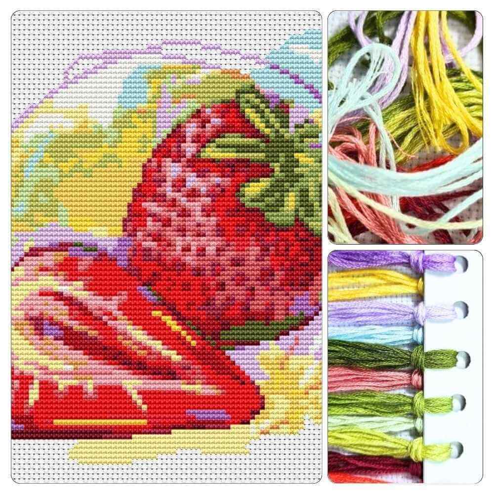 Fresh Strawberries Cross Stitch Kit
