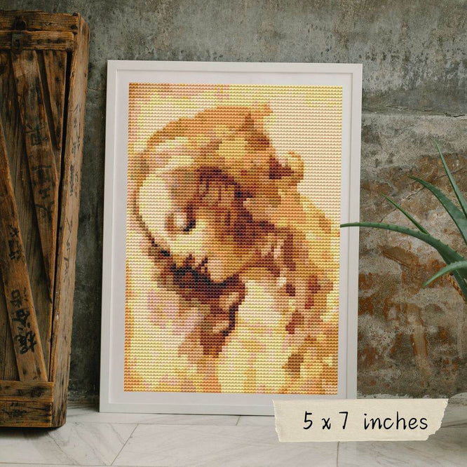 A Woman's Head Mini Cross Stitch Pattern
