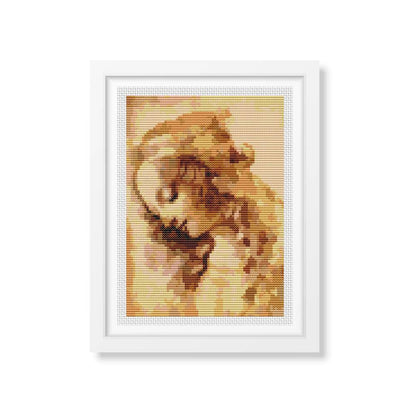 A Woman's Head Mini Counted Cross Stitch Kit | Leonardo da Vinci