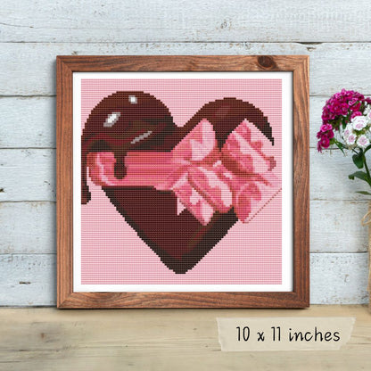 Chocolate Heart Cross Stitch Kit | The Art of Stitch