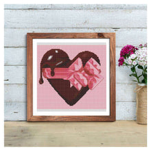 Chocolate Heart Counted Cross Stitch Pattern | The Art of Stitch