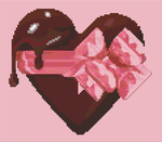 Chocolate Heart Cross Stitch Kit