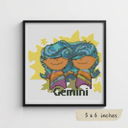 Gemini Cross Stitch Pattern