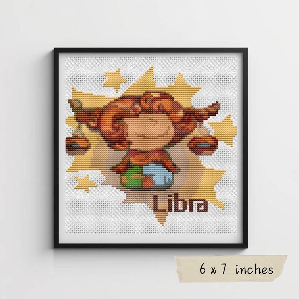 Libra Cross Stitch Pattern