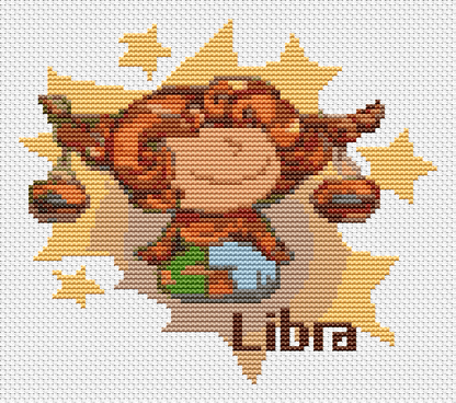 Libra Cross Stitch Pattern by The Art of Stitch