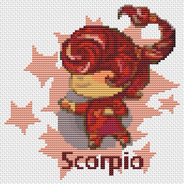 Scorpio Cross Stitch Pattern by The Art of Stitch