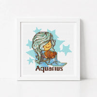 Aquarius Cross Stitch Kit - Mini Cross Stitch Kit - The Art of Stitch