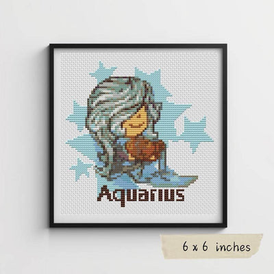 Aquarius Cross Stitch Pattern