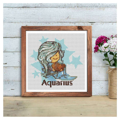 Aquarius Counted Cross Stitch Pattern | The Art of Stitch