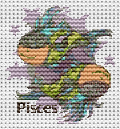 Pisces Counted Cross Stitch Kit | The Art of Stitch