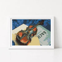A Still Life With Violin Mini Cross Stitch Kit - Mini Cross Stitch Kit - Kuzma Petrov Vodkin