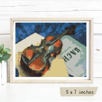 A Still Life With Violin Mini Cross Stitch Kit