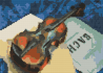 A Still Life With Violin Mini Cross Stitch Kit by Kuzma Petrov Vodkin