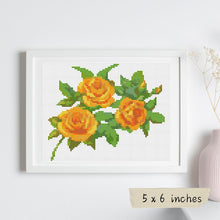 A Trio of Yellow Roses Cross Stitch Pattern | The Art of Stitch