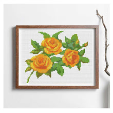 A Trio of Yellow Roses Counted Cross Stitch Pattern | The Art of Stitch