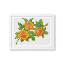 A Trio of Yellow Roses Counted Cross Stitch Pattern | The Art of Stitch