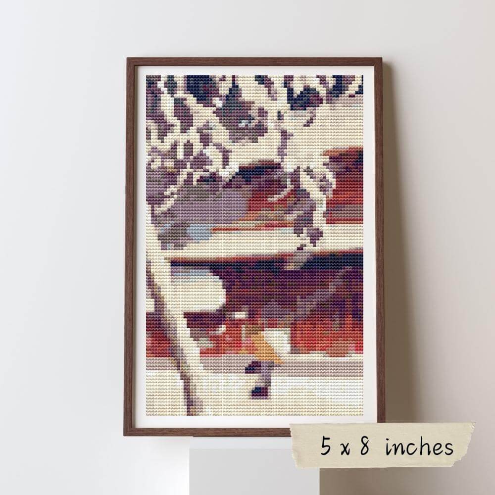 Temple Mini Cross Stitch Pattern