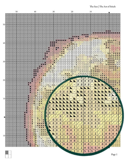 The Sun Cross Stitch Pattern - Mini Cross Stitch Pattern - The Art of Stitch