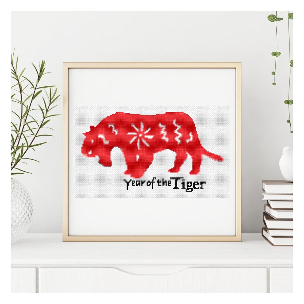 Year of the Tiger Counted Cross Stitch Pattern | The Art of Stitch