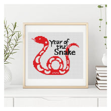 Year of the Snake Counted Cross Stitch Pattern | The Art of Stitch