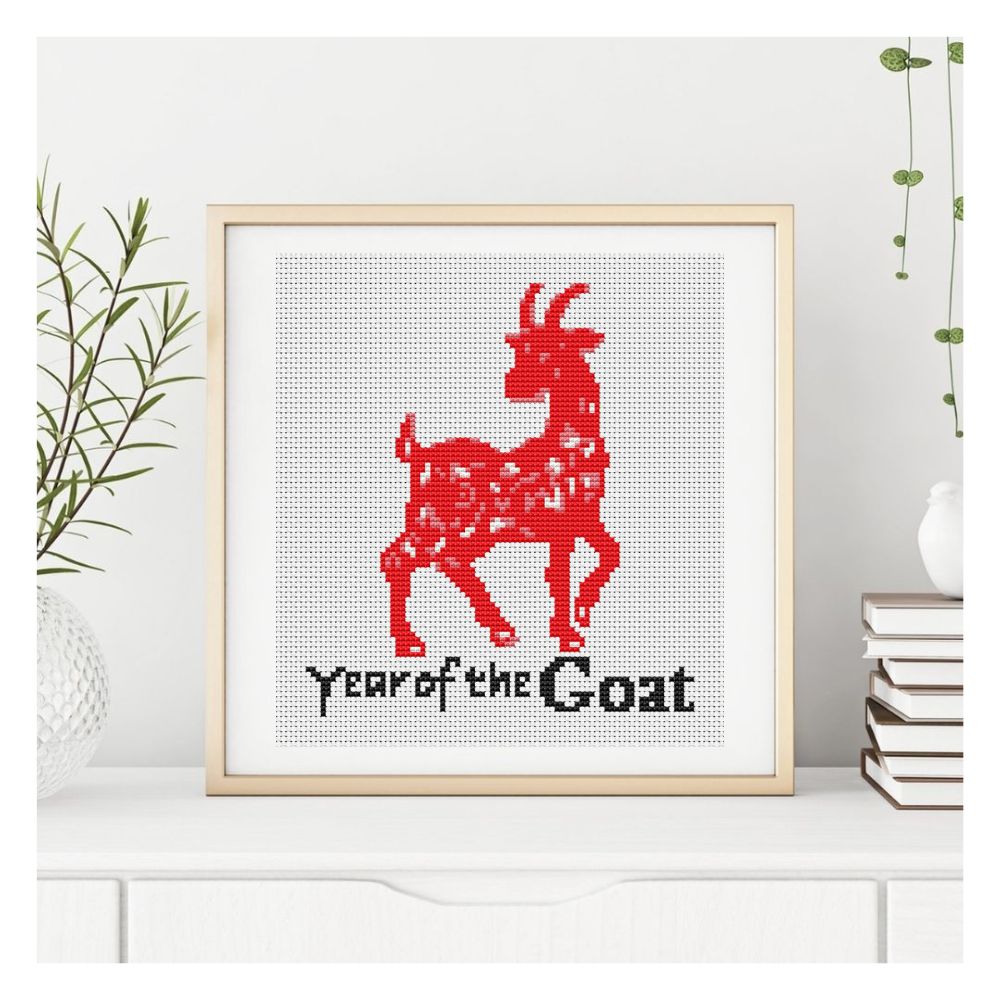 Year of the Goat Counted Cross Stitch Pattern | The Art of Stitch