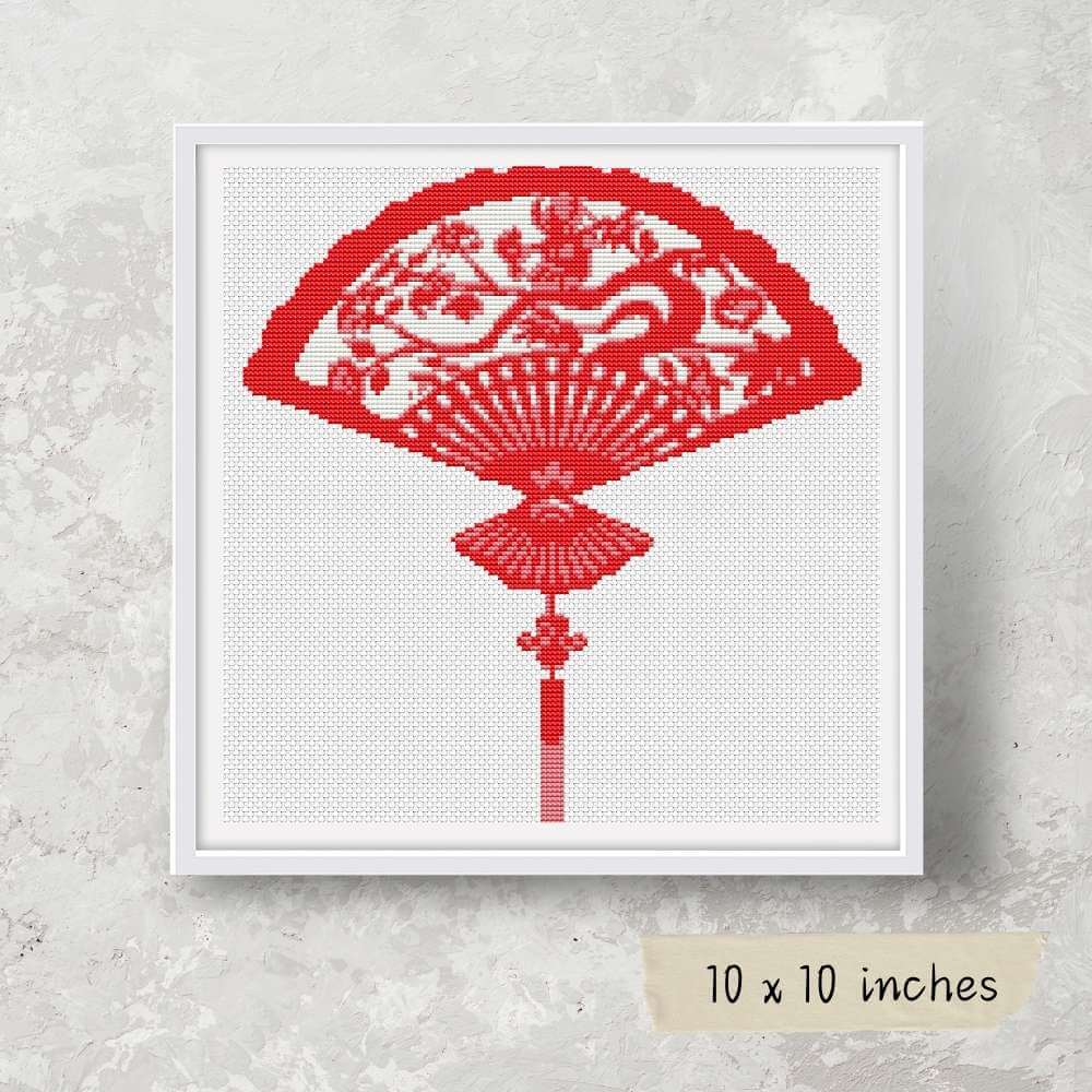Oriental Fan Cross Stitch Kit