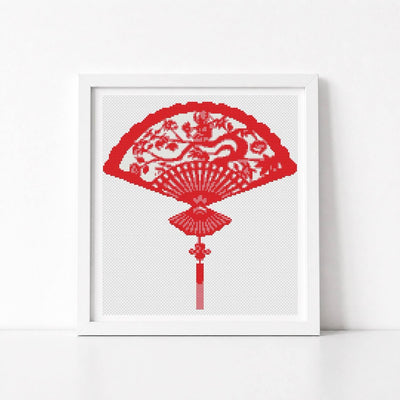 Oriental Fan Cross Stitch Kit