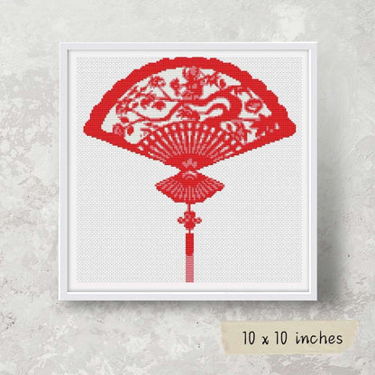 Oriental Fan Cross Stitch Kit
