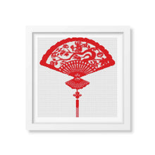 Oriental Fan Counted Cross Stitch Pattern | The Art of Stitch