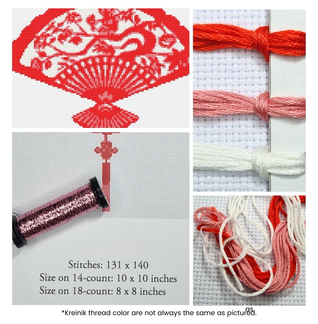 Oriental Fan Cross Stitch Kit | The Art of Stitch