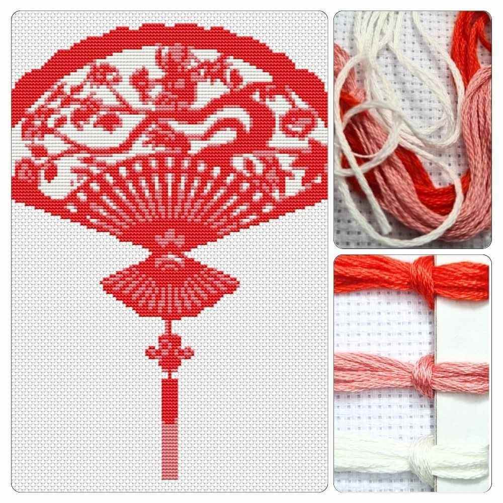 Oriental Fan Cross Stitch Kit
