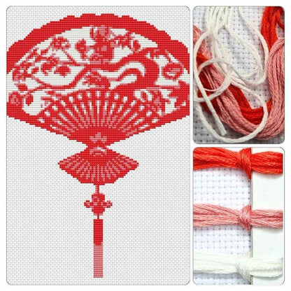 Oriental Fan Cross Stitch Kit