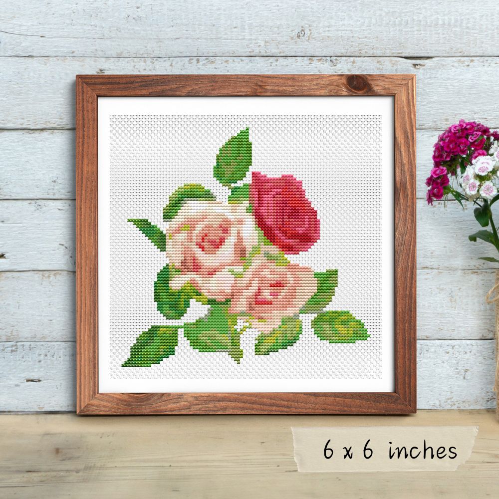 Floral Trio Cross Stitch Kit | The Art of Stitch