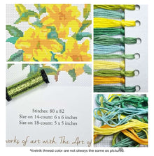 A Trio of Yellow Day Lilies Cross Stitch Kit | The Art of Stitch