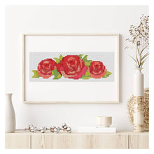 A Trio of Red Roses Counted Cross Stitch Pattern | The Art of Stitch