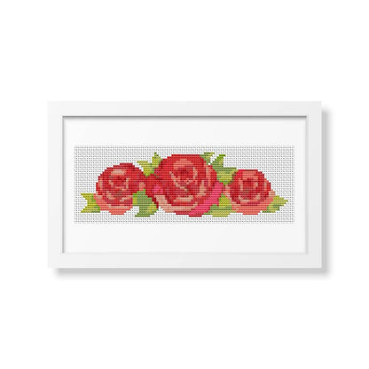 A Trio of Red Roses Counted Cross Stitch Kit | The Art of Stitch