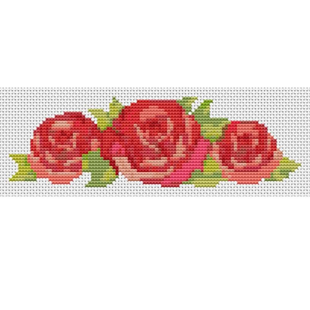 A Trio of Red Roses Counted Cross Stitch Kit | The Art of Stitch