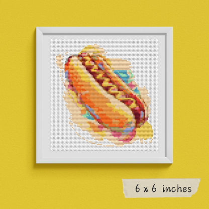 Relish the Hot Dog Cross Stitch Kit | The Art of Stitch