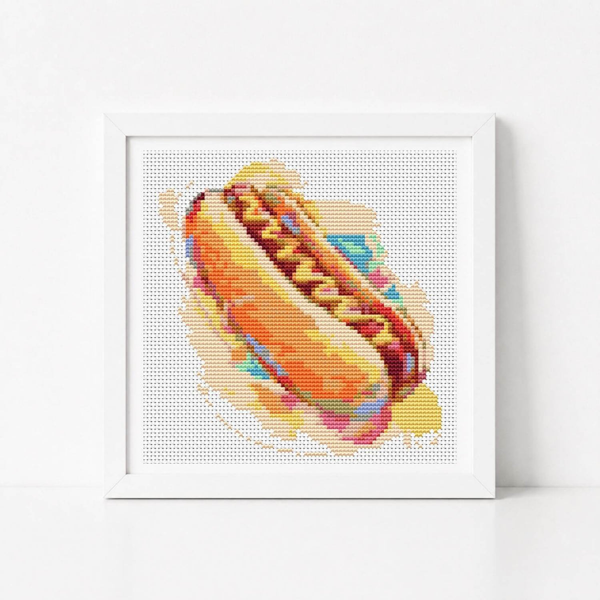 Relish the Hot Dog Cross Stitch Kit - Mini Cross Stitch Kit - The Art of Stitch