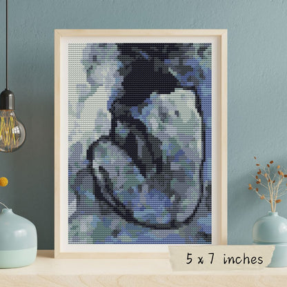 Blue Nude Mini Cross Stitch Kit | Pablo Picasso