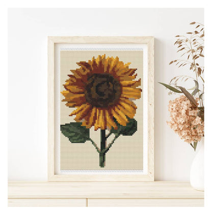 Sunflower Mini Counted Cross Stitch Pattern | Daniel Froeschl