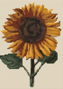 Sunflower Mini Cross Stitch Pattern by Daniel Froeschl