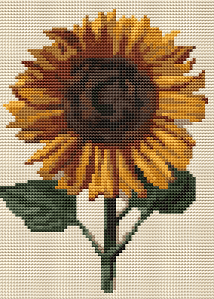 Sunflower Mini Cross Stitch Pattern by Daniel Froeschl