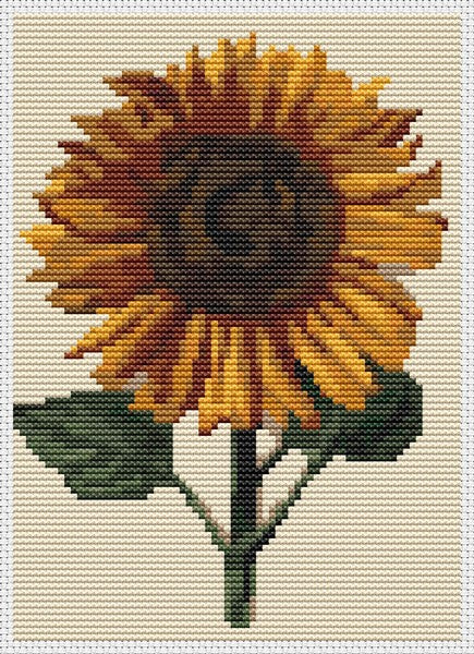 Sunflower Mini Counted Cross Stitch Kit | Daniel Froeschl