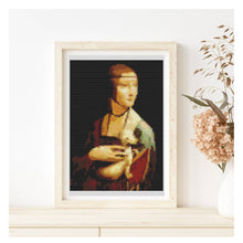 Lady with an Ermine Mini Cross Stitch Kit | Size: 5 x 7 inches | Leonardo da Vinci