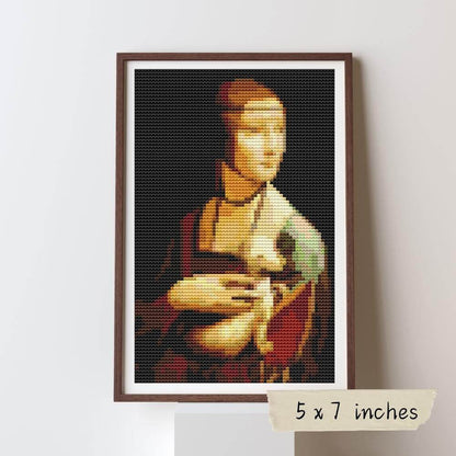 Lady with an Ermine Mini Cross Stitch Kit