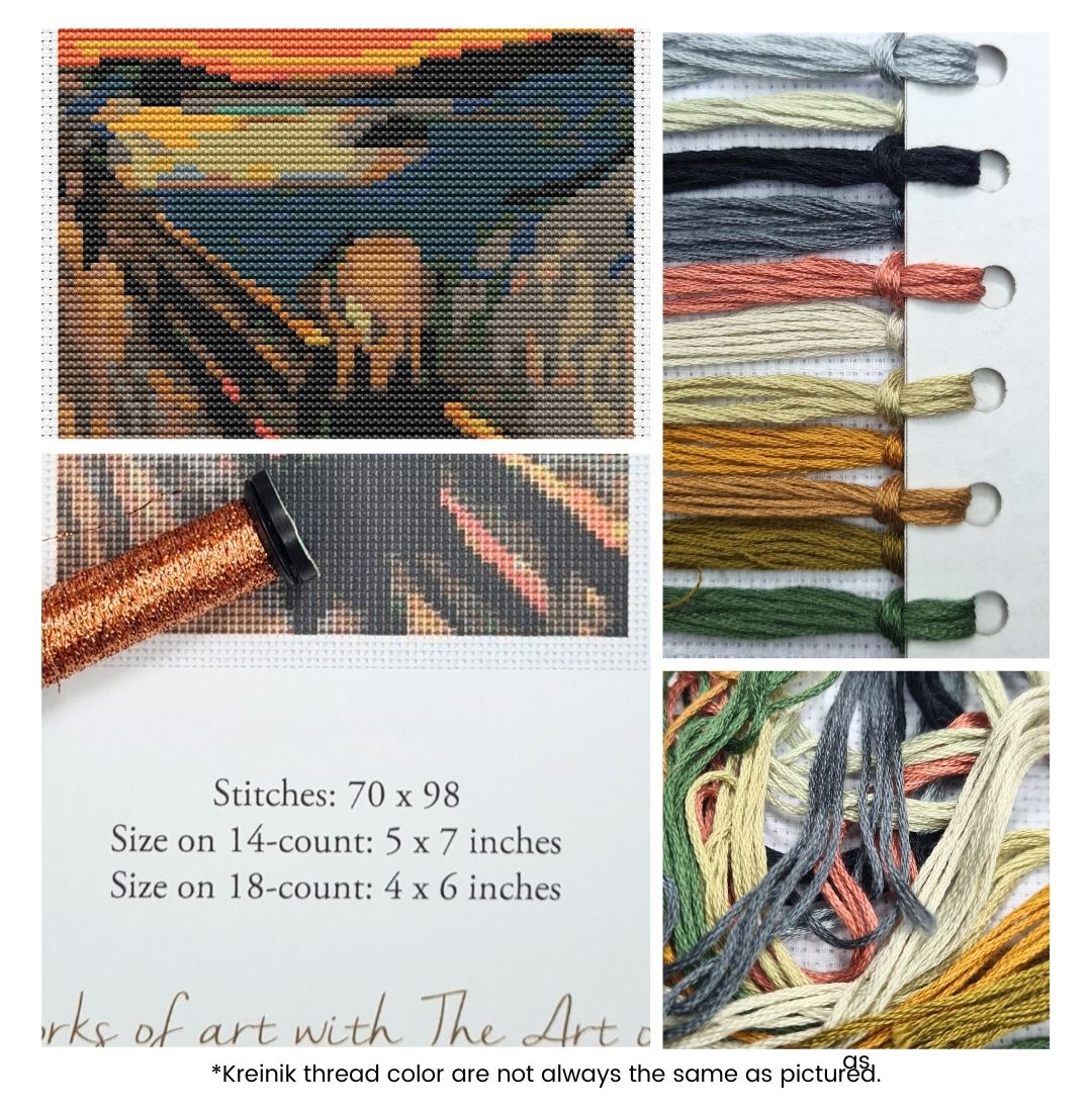 The Scream Mini Cross Stitch Kit | Edvard Munch