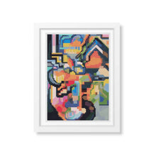 Colored Composition Homage Mini Counted Cross Stitch Kit | August Macke