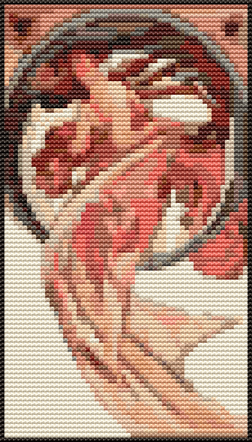Dance Mini Cross Stitch Pattern by Alphonse Mucha