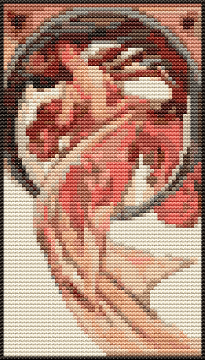 Dance Mini Cross Stitch Pattern by Alphonse Mucha